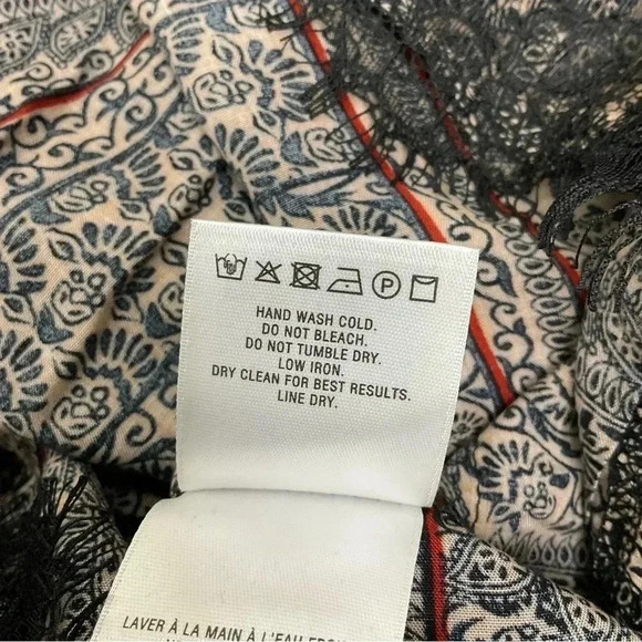 Anthropologie Vanessa Virginia Augusta Blouse Brown Motif XS - Picture 7 of 8